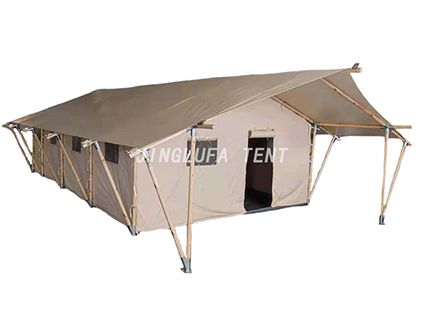 Discounted wooden frame cotton canvas waterproof camping hotel tent